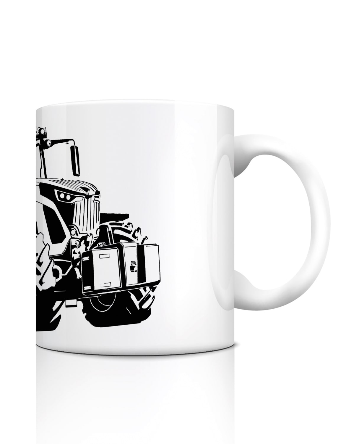 Tasse "Trecker schwarz-weiss"