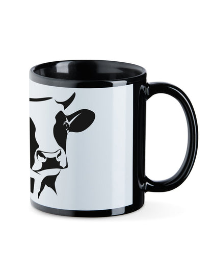 Tasse schwarz-weiß "Kuh"