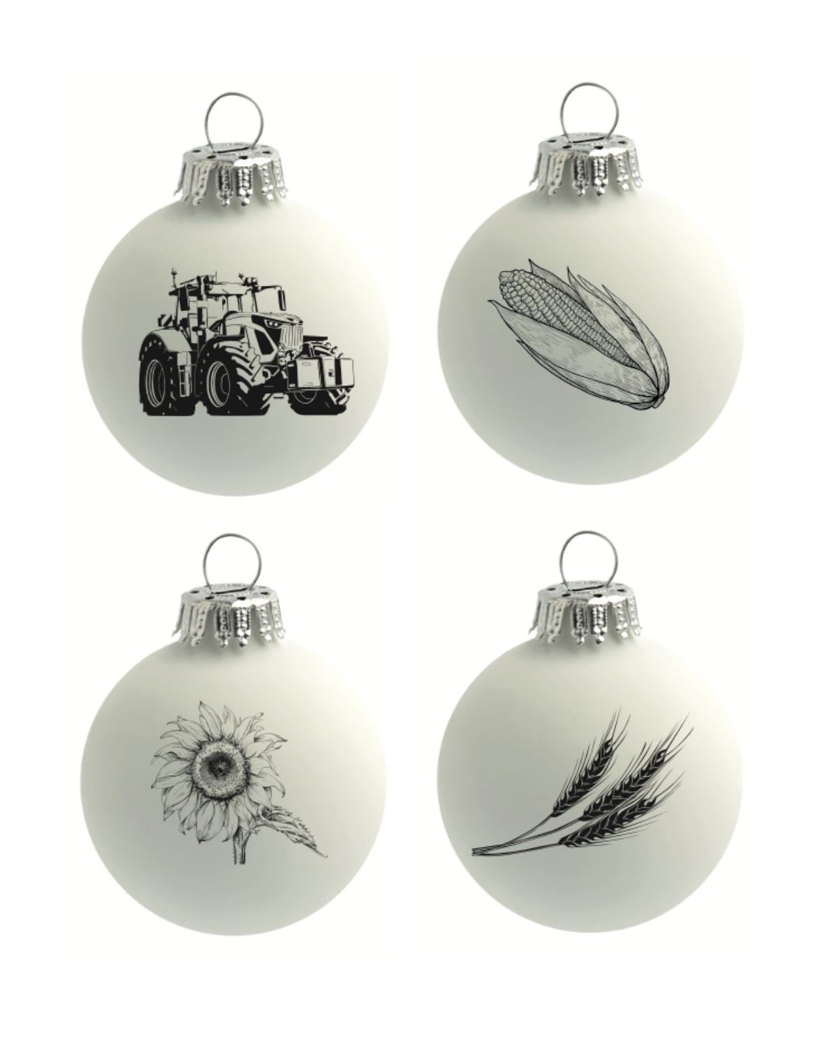 Weihnachtskugel weiß