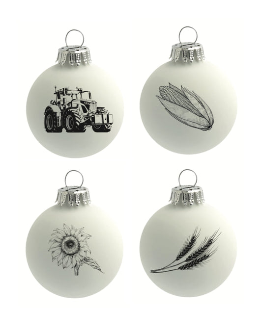 Weihnachtskugel weiß