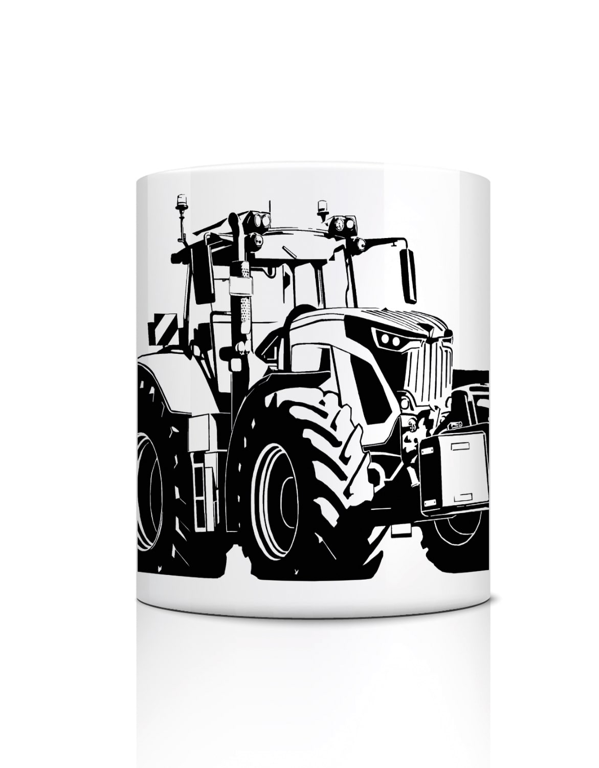 Tasse "Trecker schwarz-weiss"